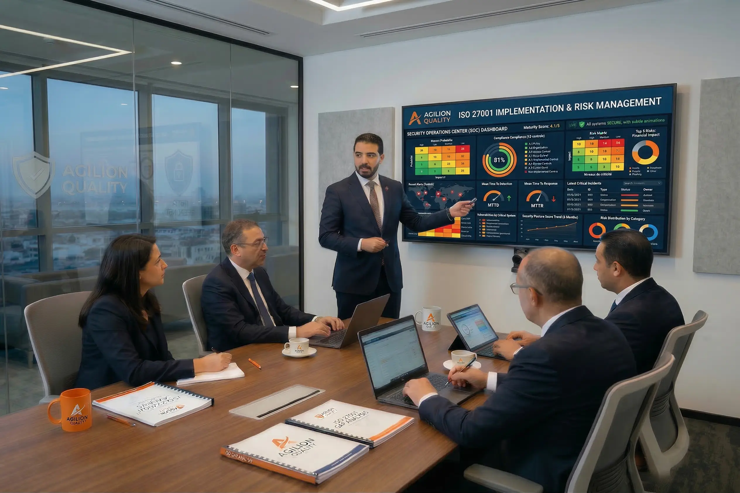 Accompagnement des entreprises pour la certification ISO 27001 et la mise en place du système de management de la sécurité de l'information