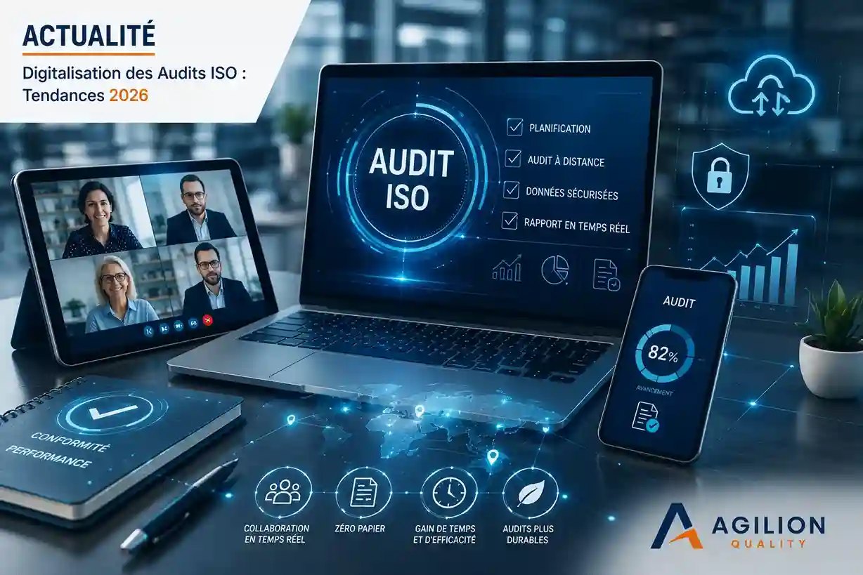 Audit interne ISO 9001 - actualité digitalisation des audits 2026 par Agilion Quality