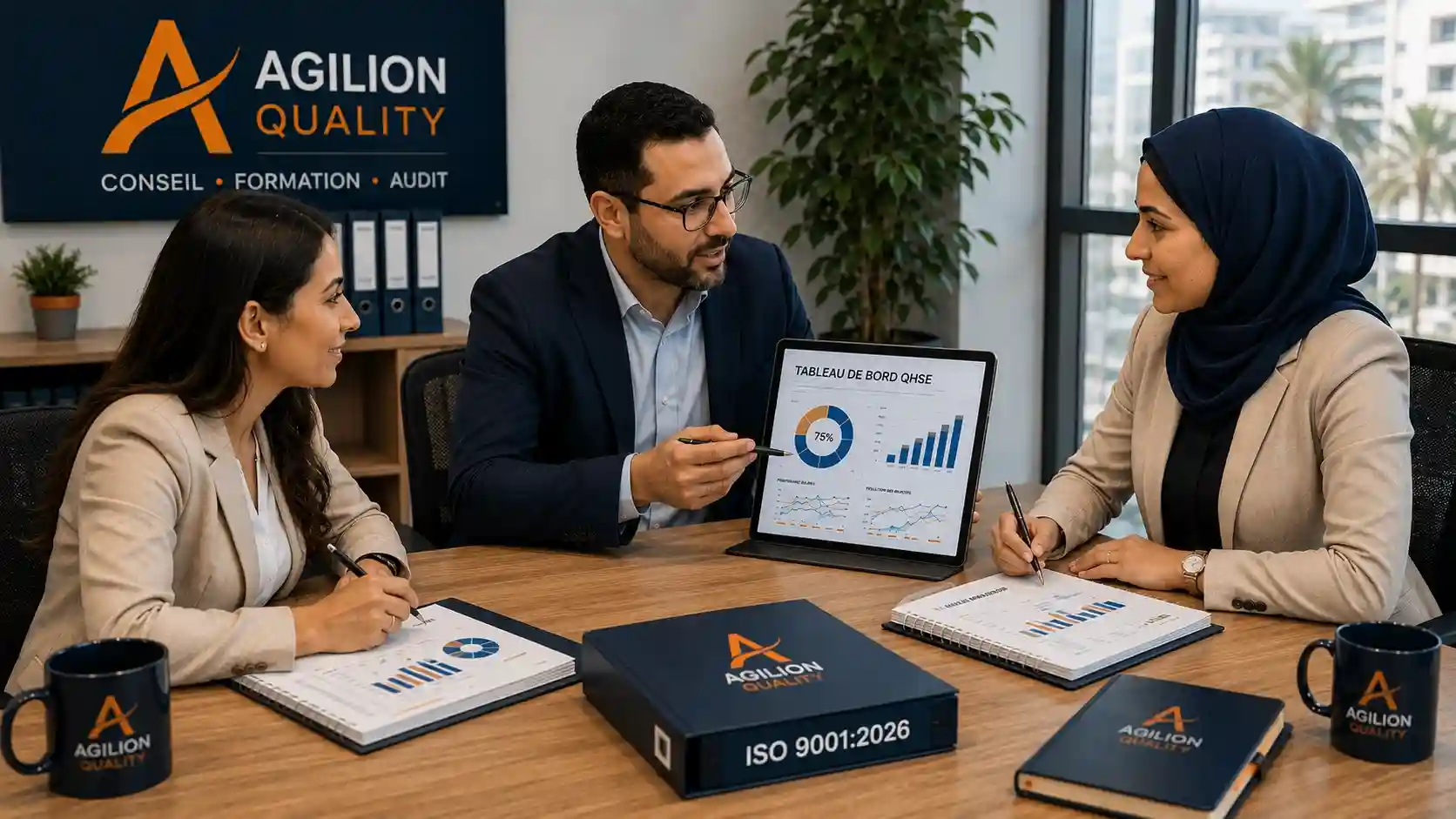 Cabinet de conseil qualité Maroc — équipe Agilion Quality en réunion client