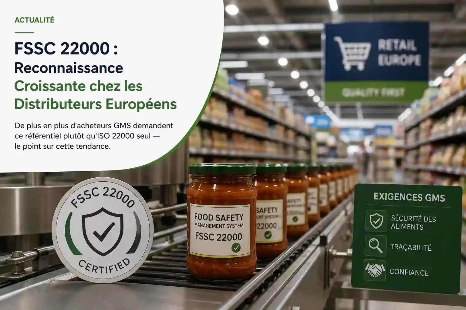 FSSC 22000 - actualité reconnaissance distributeurs européens par Agilion Quality