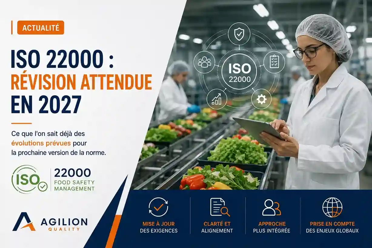 Norme ISO 22000 Maroc - actualité révision 2027 sécurité alimentaire par Agilion Quality
