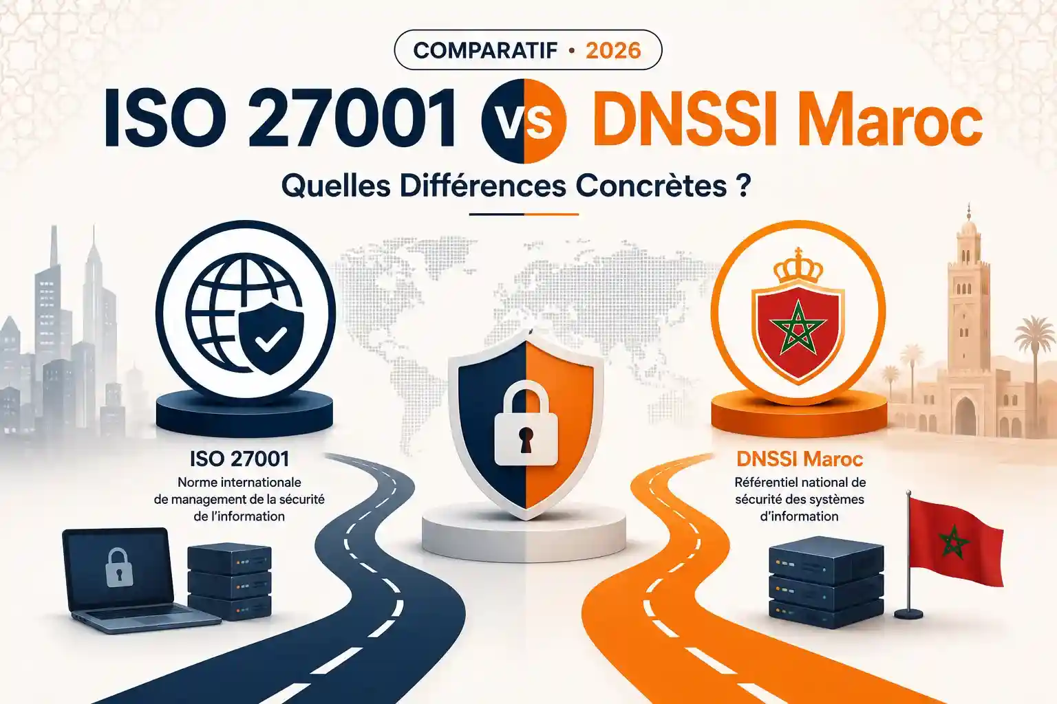 ISO 27001 vs DNSSI Maroc - comparatif norme internationale et directive nationale par Agilion Quality