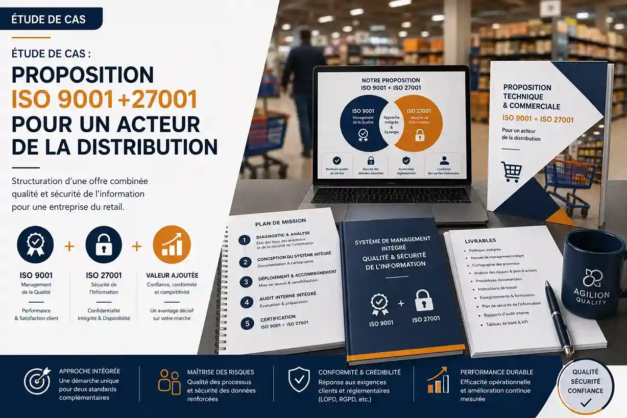 ISO 9001 27001 distribution - étude de cas proposition combinée par Agilion Quality