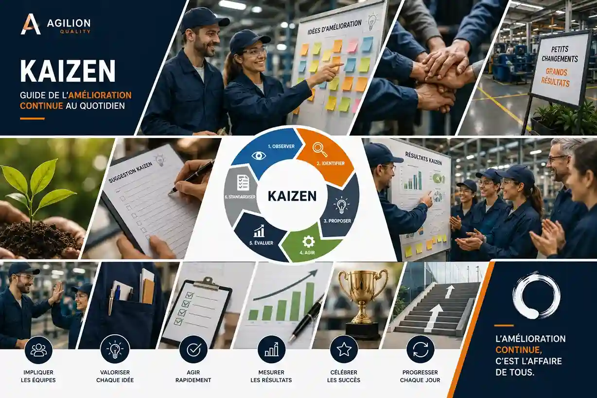 Kaizen amélioration continue - guide par Agilion Quality