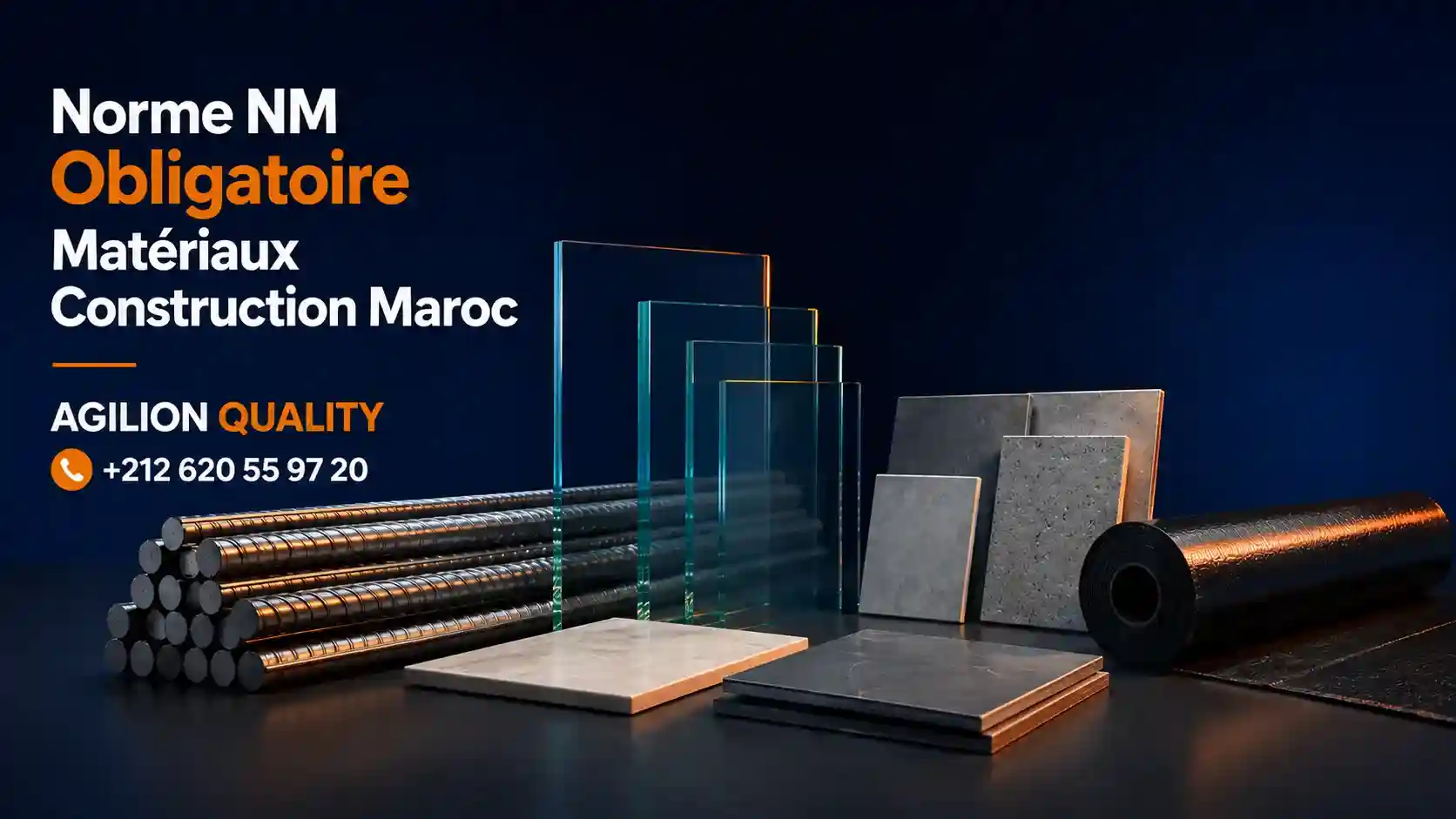 Norme NM obligatoire matériaux construction Maroc 2026 - aciers, béton, verre, étanchéité IMANOR
