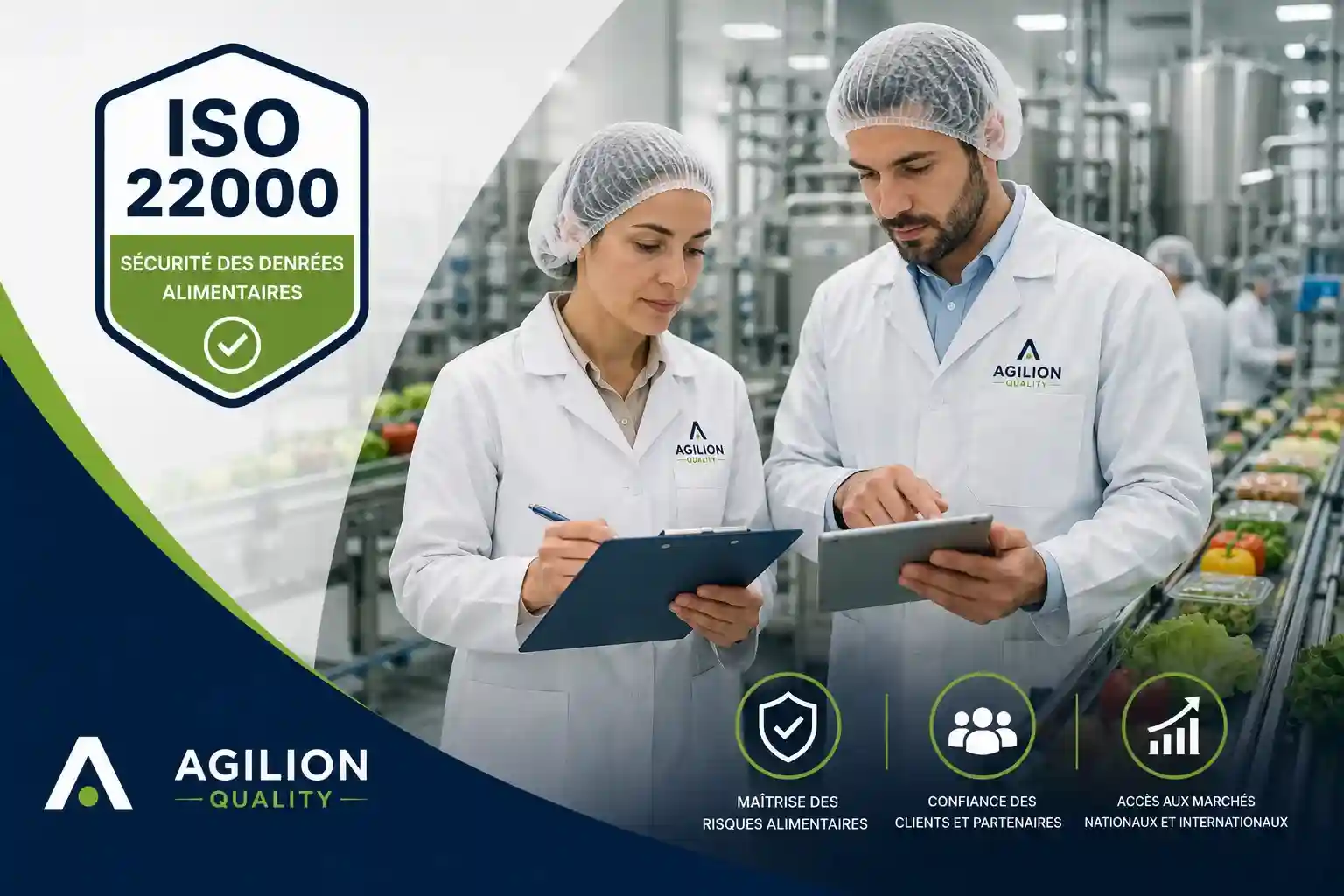 Obtenir la Certification ISO 22000 au Maroc - Agilion Quality cabinet sécurité alimentaire HACCP